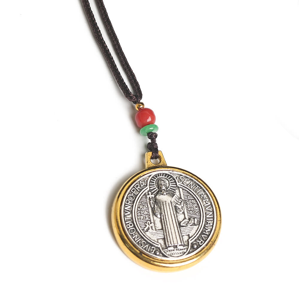 Christianartworkshop Classic St. Benedict Medallion Amulet Necklace - image 2