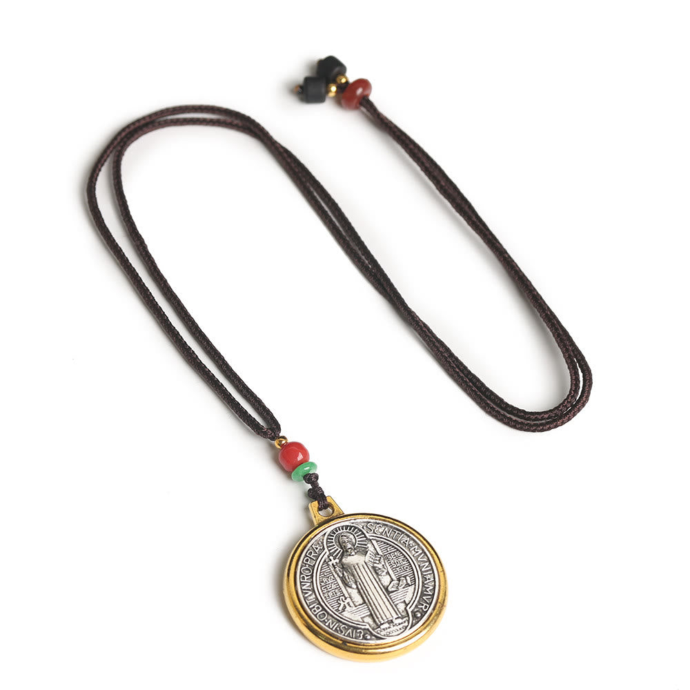 Christianartworkshop Classic St. Benedict Medallion Amulet Necklace - St. Benedict Medallion - image 1