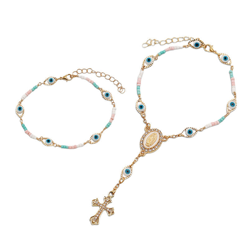 Our Lady of the Cross Bracelet/Car Rosary for Rearview Mirror - 1 Set - image 6