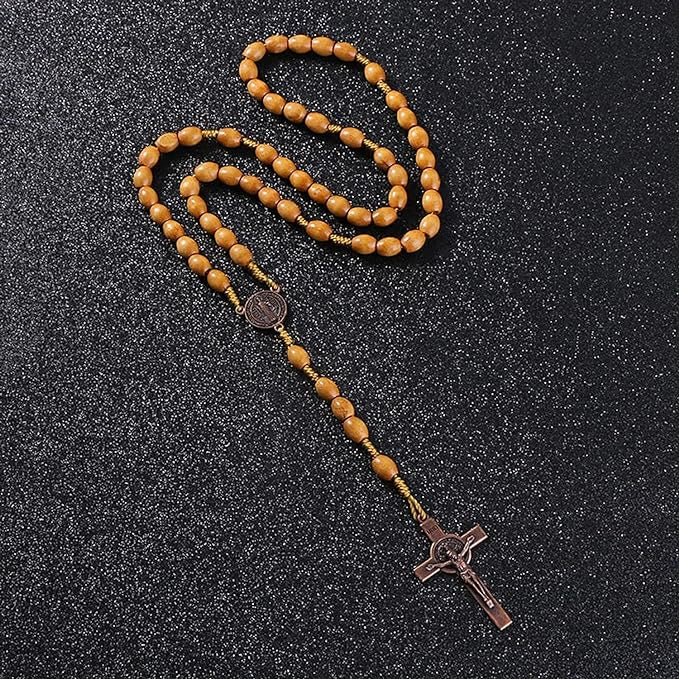 Christianartworkshop St. Benedict Olive Wood Prayer Rosary - image 7
