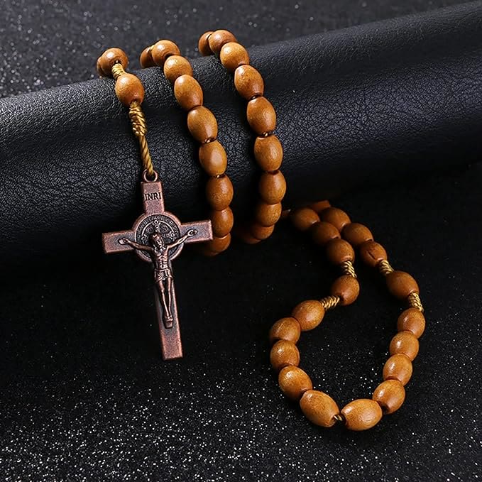 FREE Today: St. Benedict Olive Wood Prayer Rosary