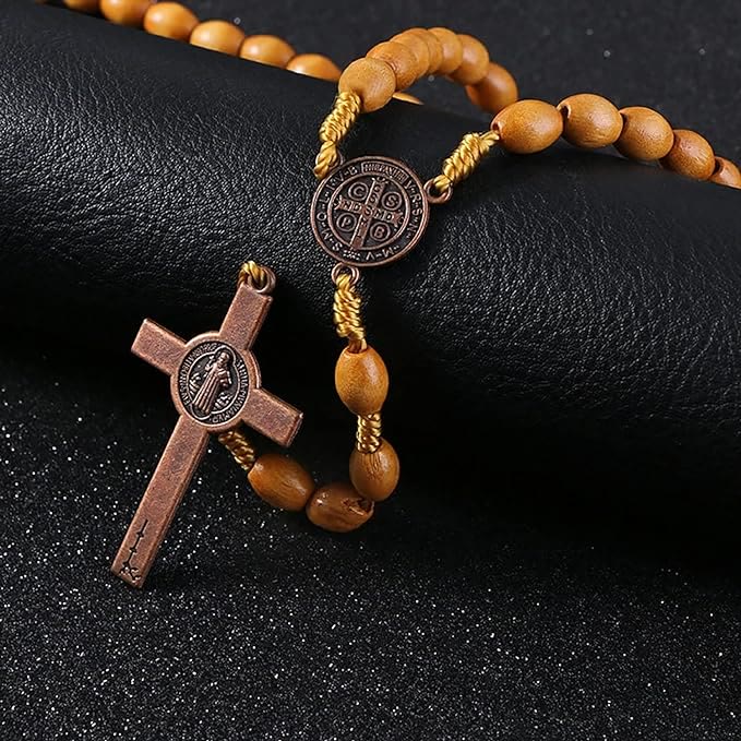 FREE Today: St. Benedict Olive Wood Prayer Rosary