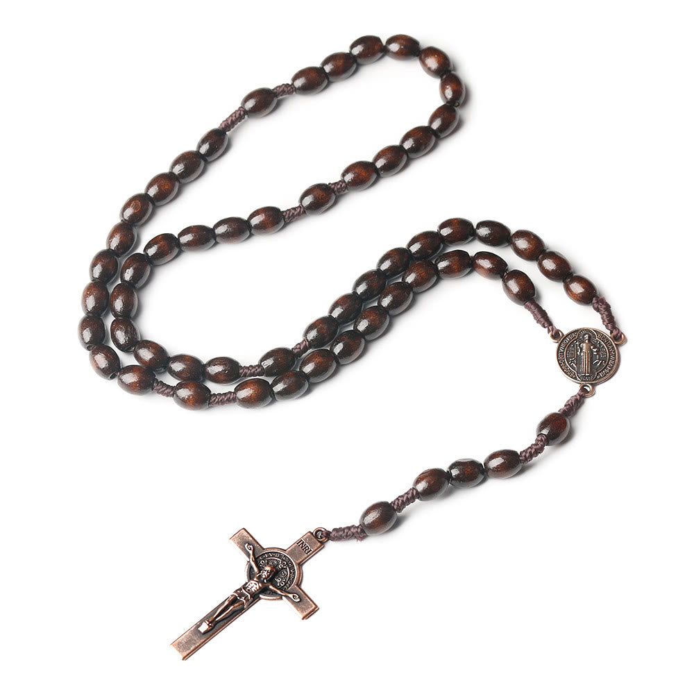 FREE Today: St. Benedict Olive Wood Prayer Rosary