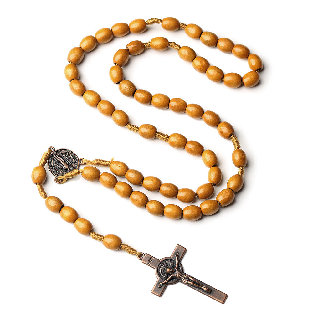 FREE Today: St. Benedict Olive Wood Prayer Rosary