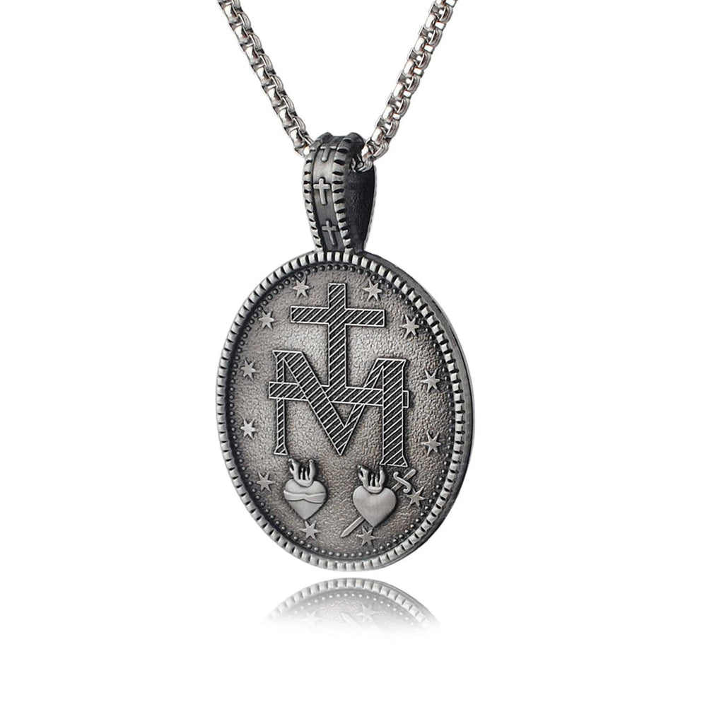 Christianartworkshop Miraculous Virgin Mary Medallion Pendant Necklace - image 2