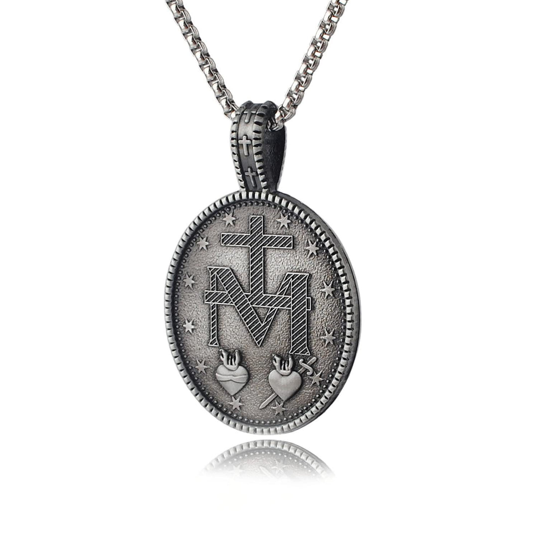 Christianartworkshop Miraculous Virgin Mary Medallion Pendant Necklace - image 2