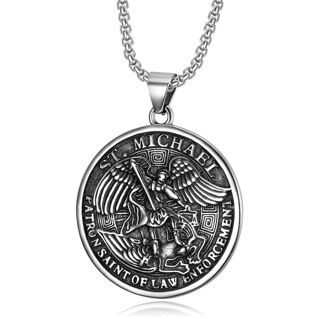 Christianartworkshop Classic Saint Michael the Archangel Religion Necklace - image 4