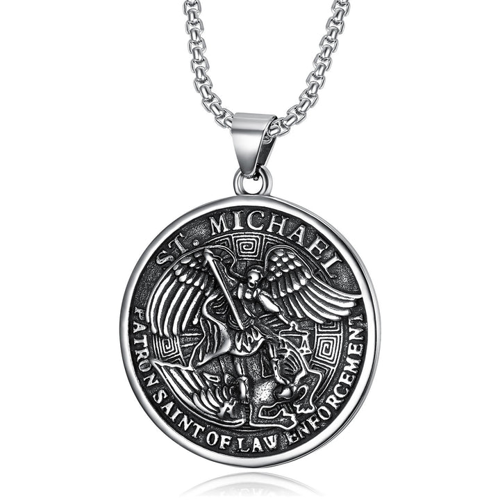 Christianartworkshop Classic Saint Michael the Archangel Religion Necklace - image 4