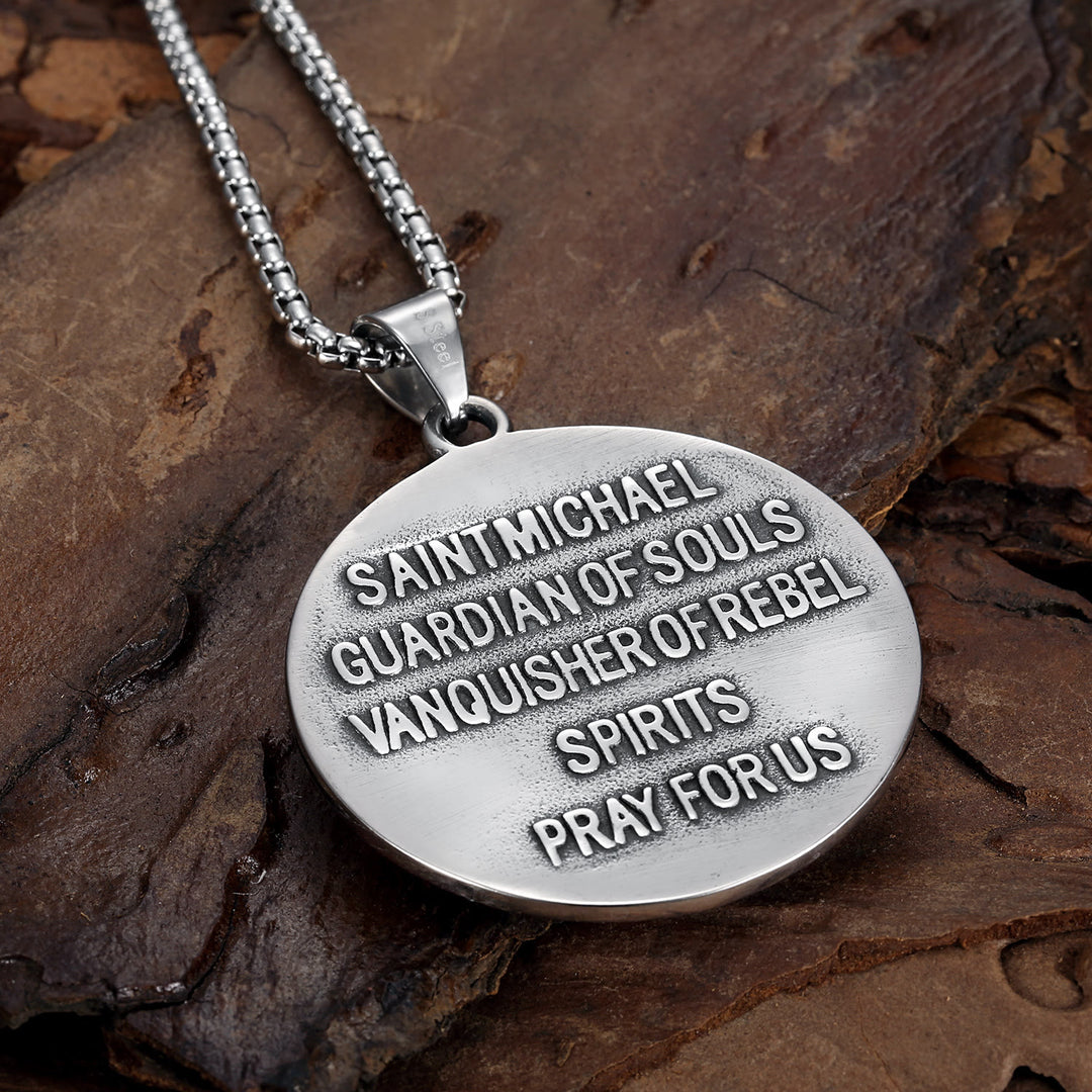 Christianartworkshop Classic Saint Michael the Archangel Religion Necklace - image 2