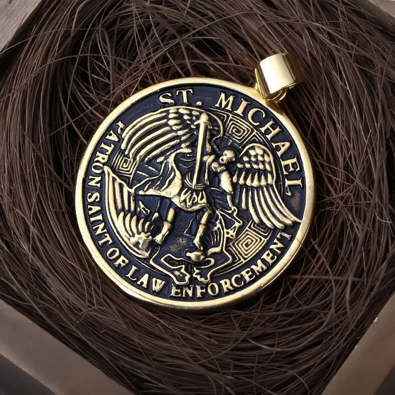 Christianartworkshop Classic Saint Michael the Archangel Religion Necklace - Golden - image 3