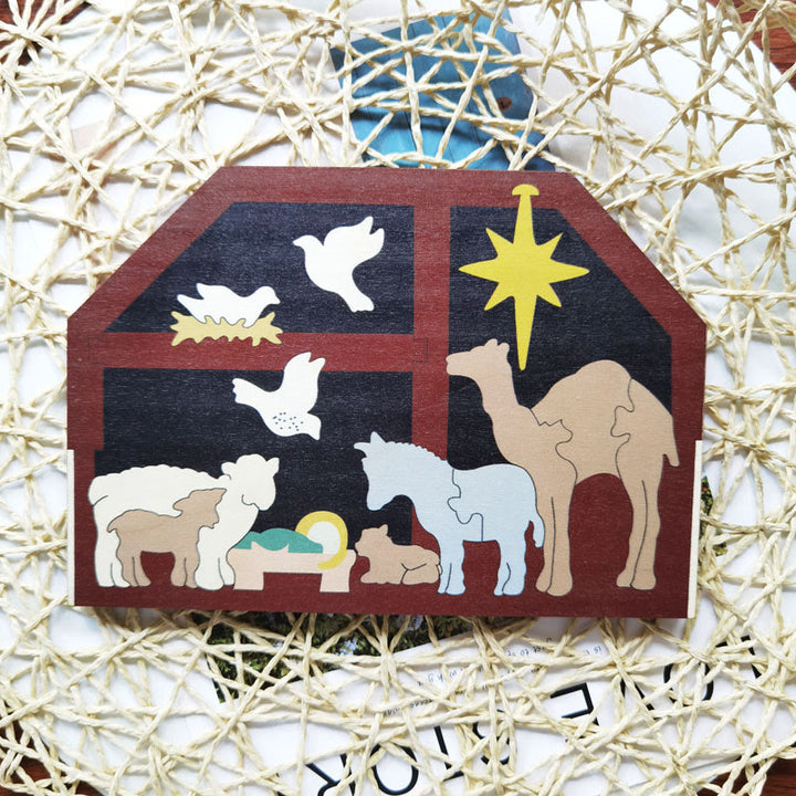 Manger Nativity Wooden Puzzle