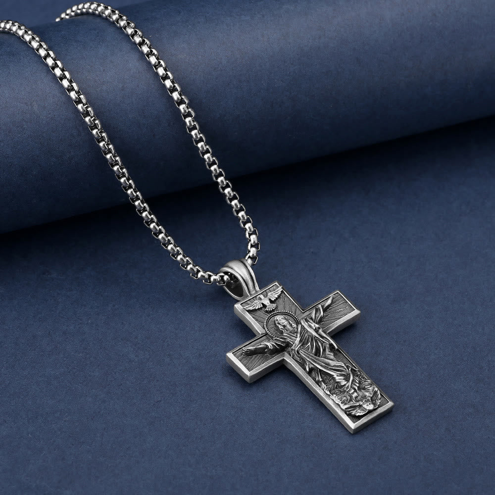 FREE Today: Jesus Ascension Cross Holy Week Easter Necklace