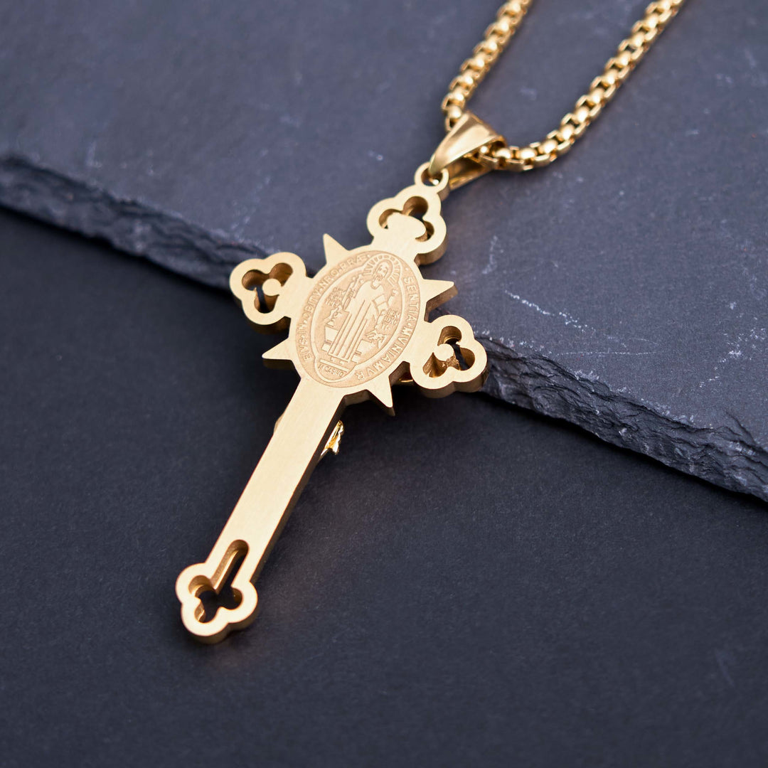 Christianartworkshop St. Benedict Symbol Crucifix Necklace - image 6
