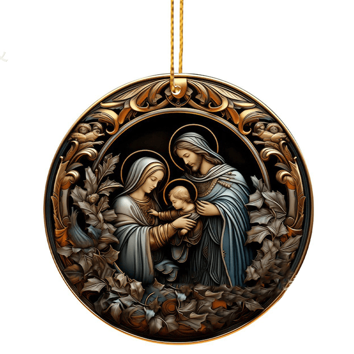 Discount Today: 2 Style Nativity Christmas Blessing Ornaments