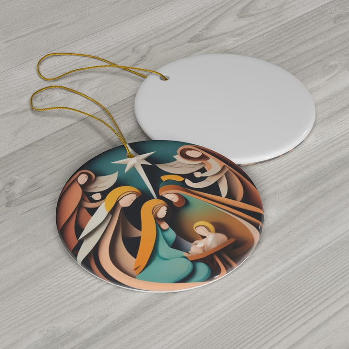 Christianartworkshop Abstract Cartoon Style Colorful Nativity Christmas Hanging Ornaments A - image 2