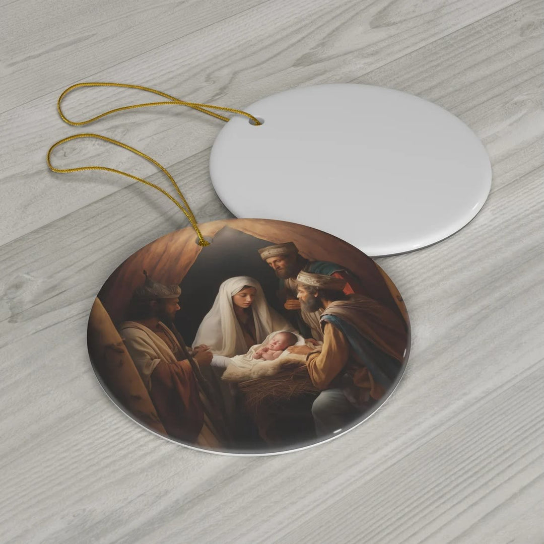 Christianartworkshop Realistic Styles Jesus Born Christmas Hanging Ornaments A