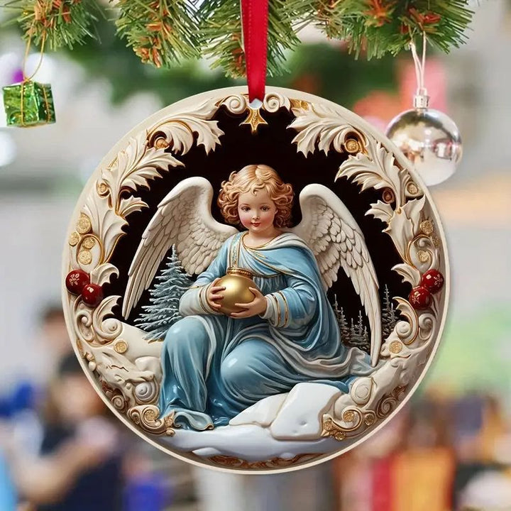 Christianartworkshop Colorful Exquisite Sculpture Styles Angels Christmas Hanging Ornaments A