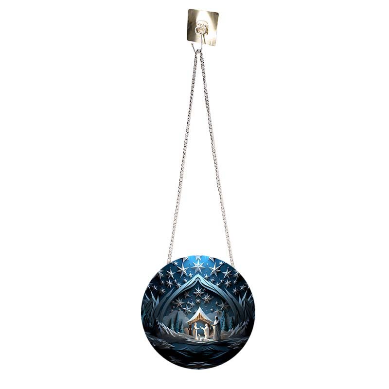 Christianartworkshop Blue Series 10 Styles Nativity Festive Decor Hanging Ornaments A