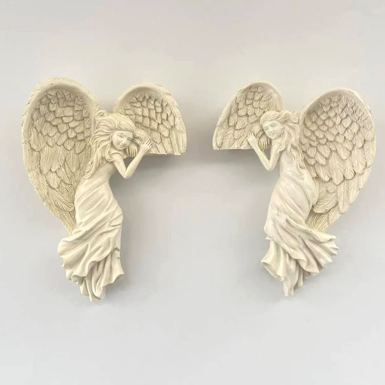 Christianartworkshop 2 Sides Retro Angel Wings Door Frames Decoration Ornaments