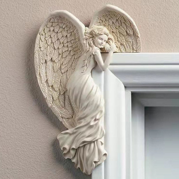 Christianartworkshop 2 Sides Retro Angel Wings Door Frames Decoration Ornaments