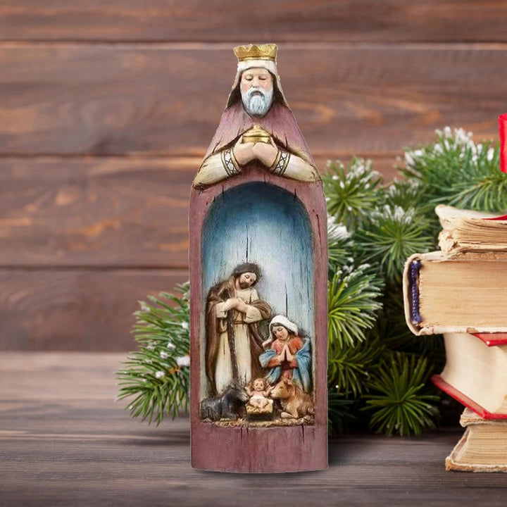 Christianartworkshop Realistic Style Resin Stereoscopic Colorful Nativity Desktop Decorations Ornament