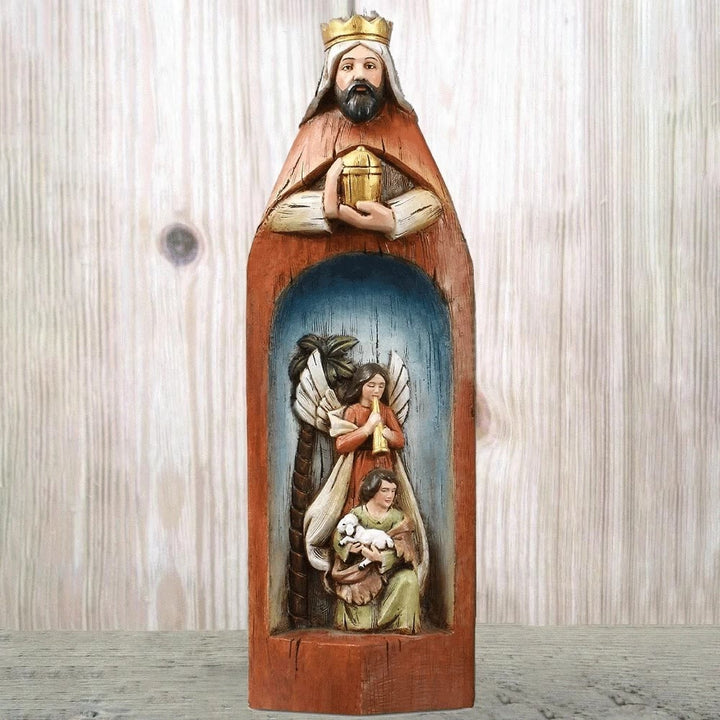 Christianartworkshop Realistic Style Resin Stereoscopic Colorful Nativity Desktop Decorations Ornament
