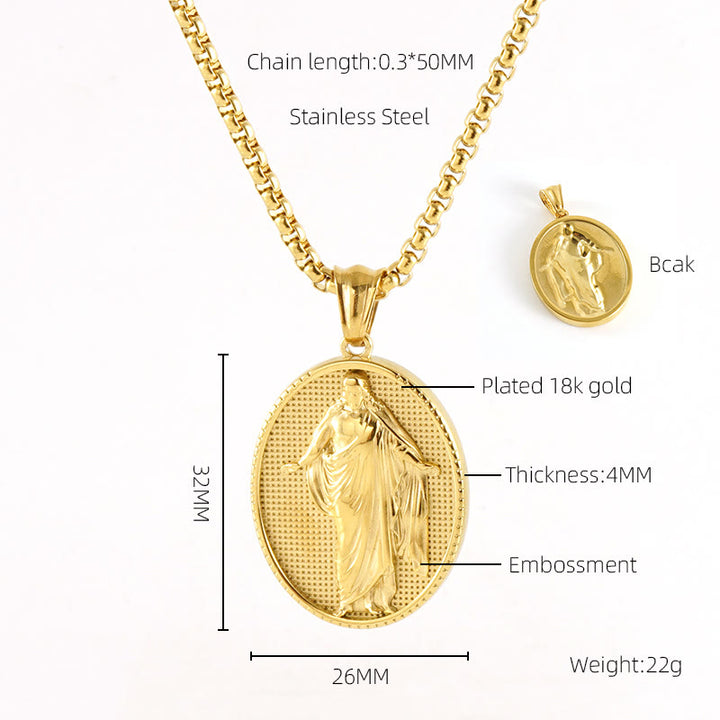 Christianartworkshop 11 Retro Style Classic Icon Bless Pendant Necklace