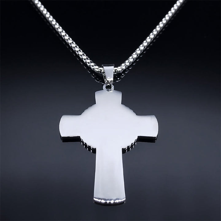 Christianartworkshop Multi-element Style Eucharist Halo Grapevine Cross Necklace