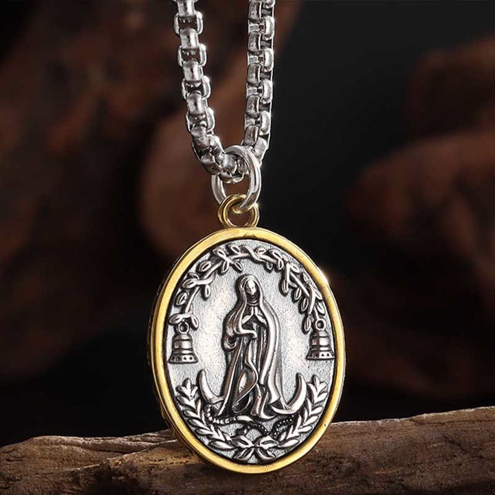 Christianartworkshop Retro Style Our Lady of Guadalupe Madal Alloy Necklace