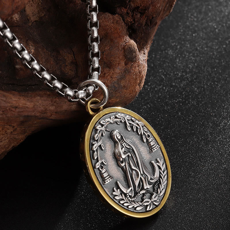 Christianartworkshop Retro Style Our Lady of Guadalupe Madal Alloy Necklace