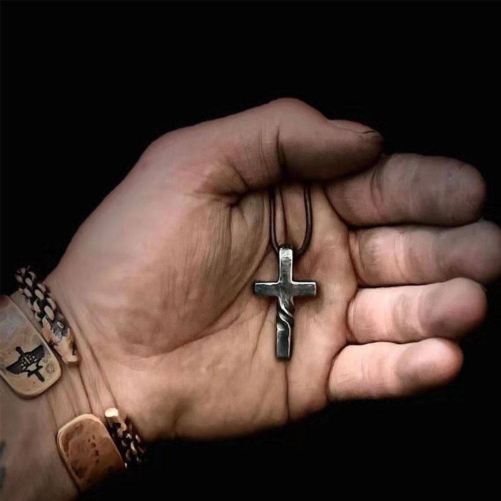 Christianartworkshop Heavy Styles Cross Pendant Crafted Alloy Necklace