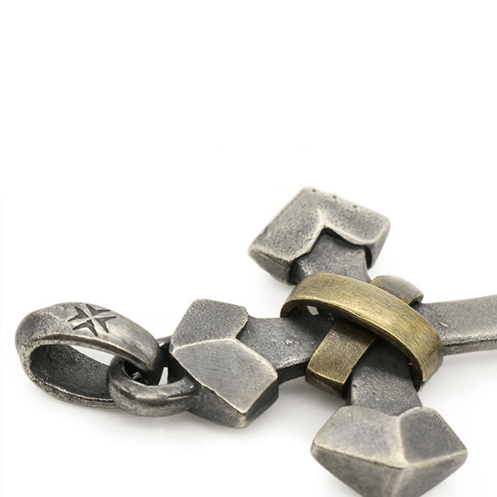 Christianartworkshop 925 Sterling Silver Retro Style Heavy Metal Cross Pendant Necklace - image 4