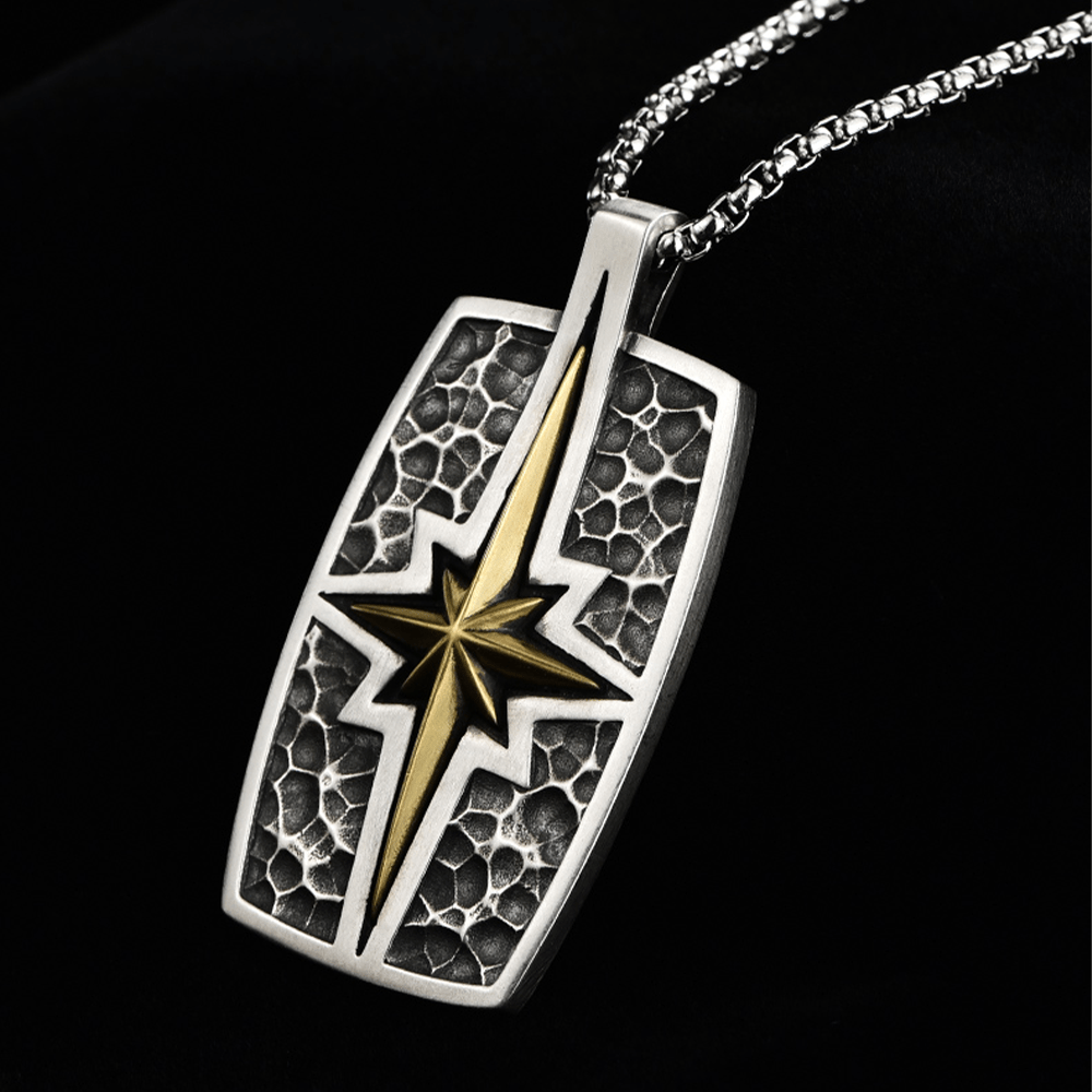 Christianartworkshop 925 Sterling Silver Retro Style Star of Bethlehem Pendant Necklace