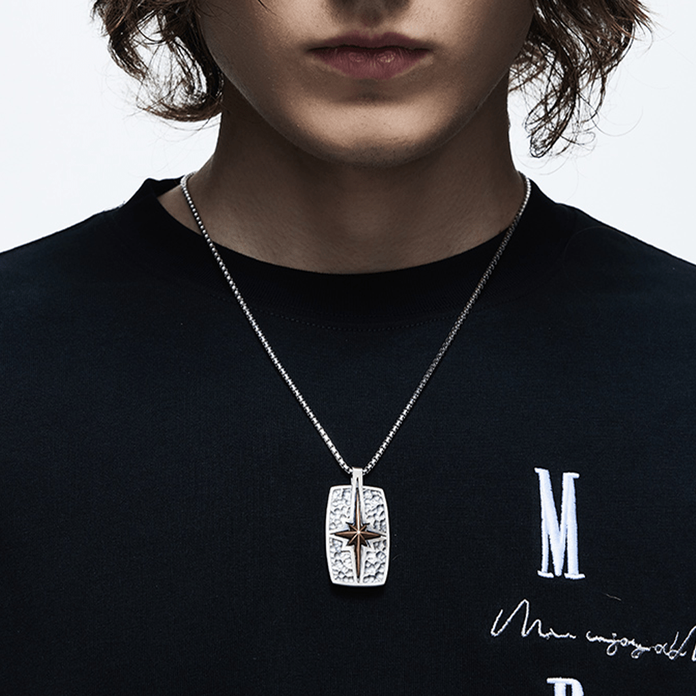 Christianartworkshop 925 Sterling Silver Retro Style Star of Bethlehem Pendant Necklace - image 3