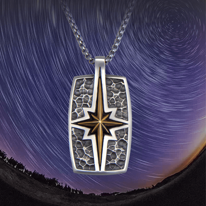 Christian Art 925 Sterling Silver Retro Style Star of Bethlehem Pendant Necklace