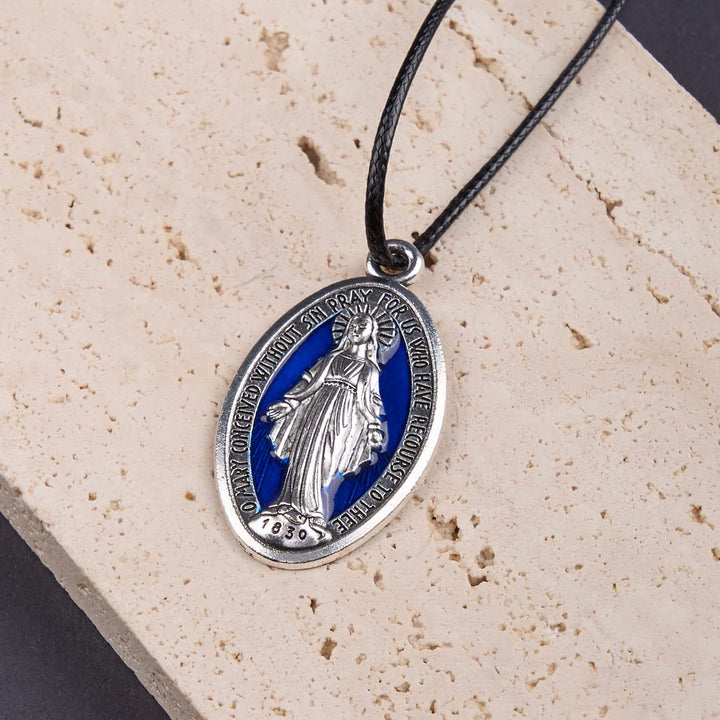 Christianartworkshop Classic Style Miraculous Medal of Our Lady Pendant Necklace