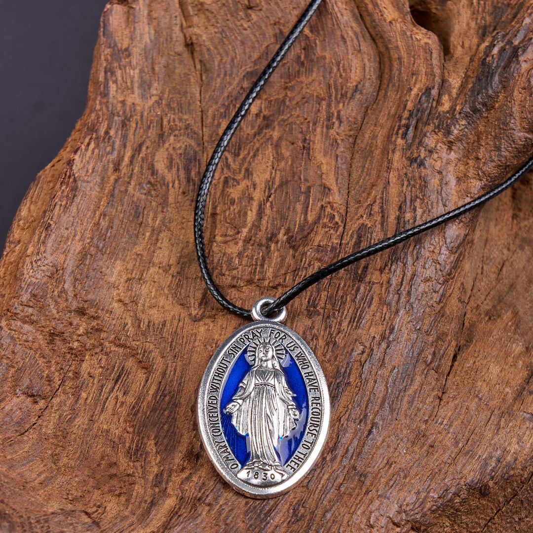 Christianartworkshop Classic Style Miraculous Medal of Our Lady Pendant Necklace