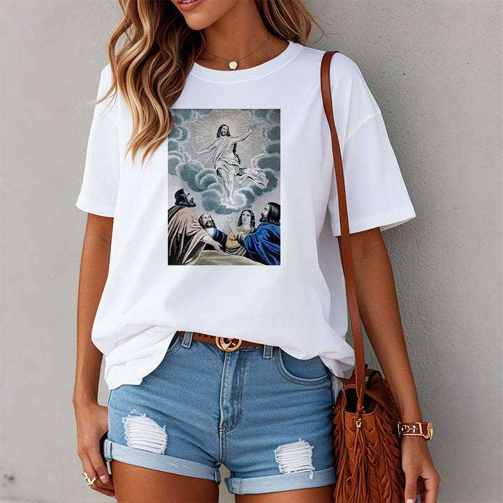 Christianartworkshop Classic Style The Ascension Short Sleeve T-shirt - image 5