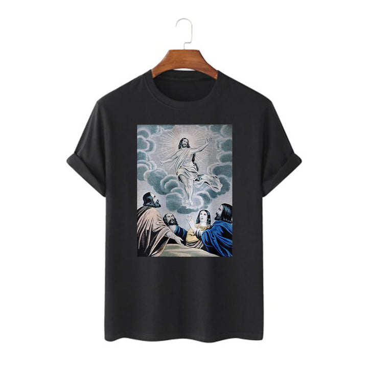 Christianartworkshop Classic Style The Ascension Short Sleeve T-shirt - Black - 2XL - image 0