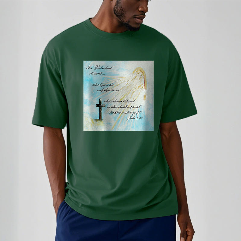 Christianartworkshop Classic Style For God so Loved the World  Short Sleeve T-shirt - image 11