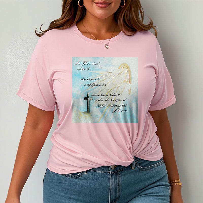 Christianartworkshop Classic Style For God so Loved the World  Short Sleeve T-shirt - image 15