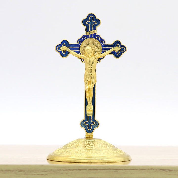 Christian Art Classic Style Zinc Alloy Crucifix Stereoscopic Desktop Ornaments