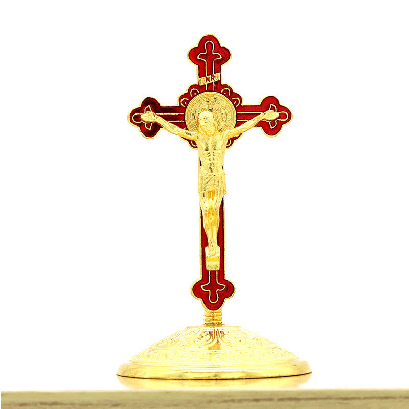 Christian Art Classic Style Zinc Alloy Crucifix Stereoscopic Desktop Ornaments