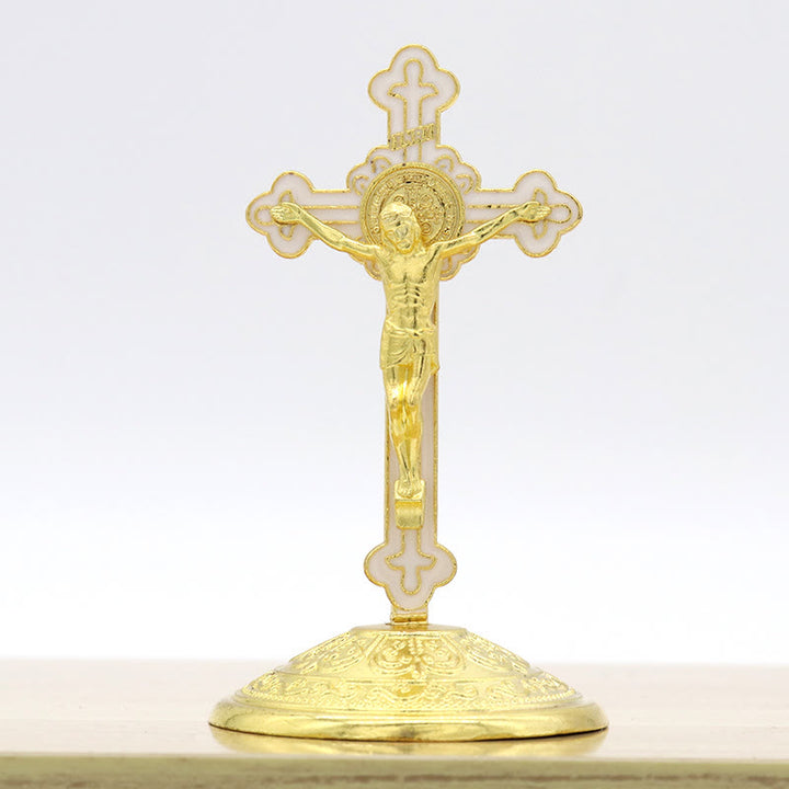 Christian Art Classic Style Zinc Alloy Crucifix Stereoscopic Desktop Ornaments