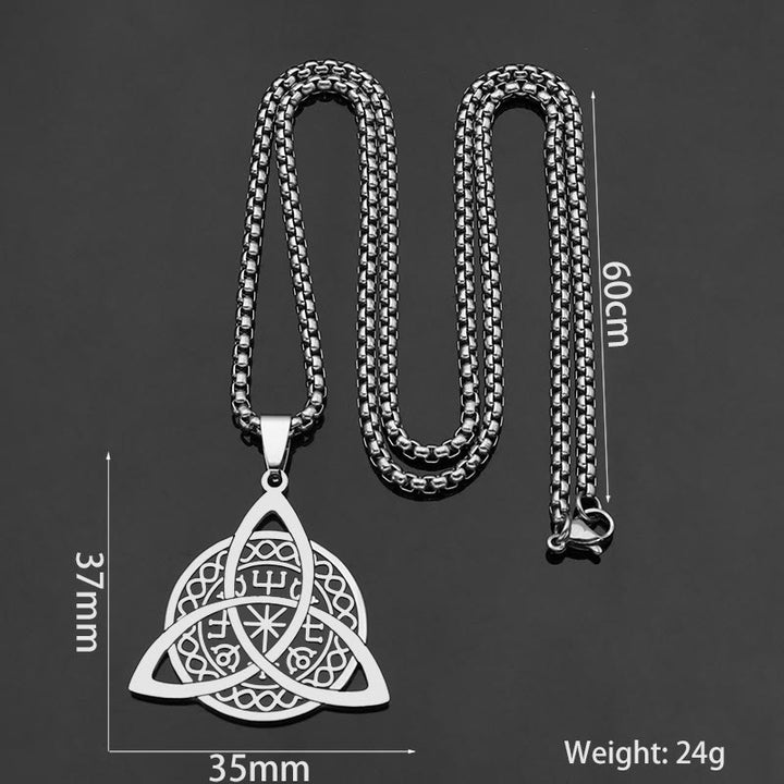 Christian Art Minimalist Style Triquetra Stainless Steel Pendant Necklace