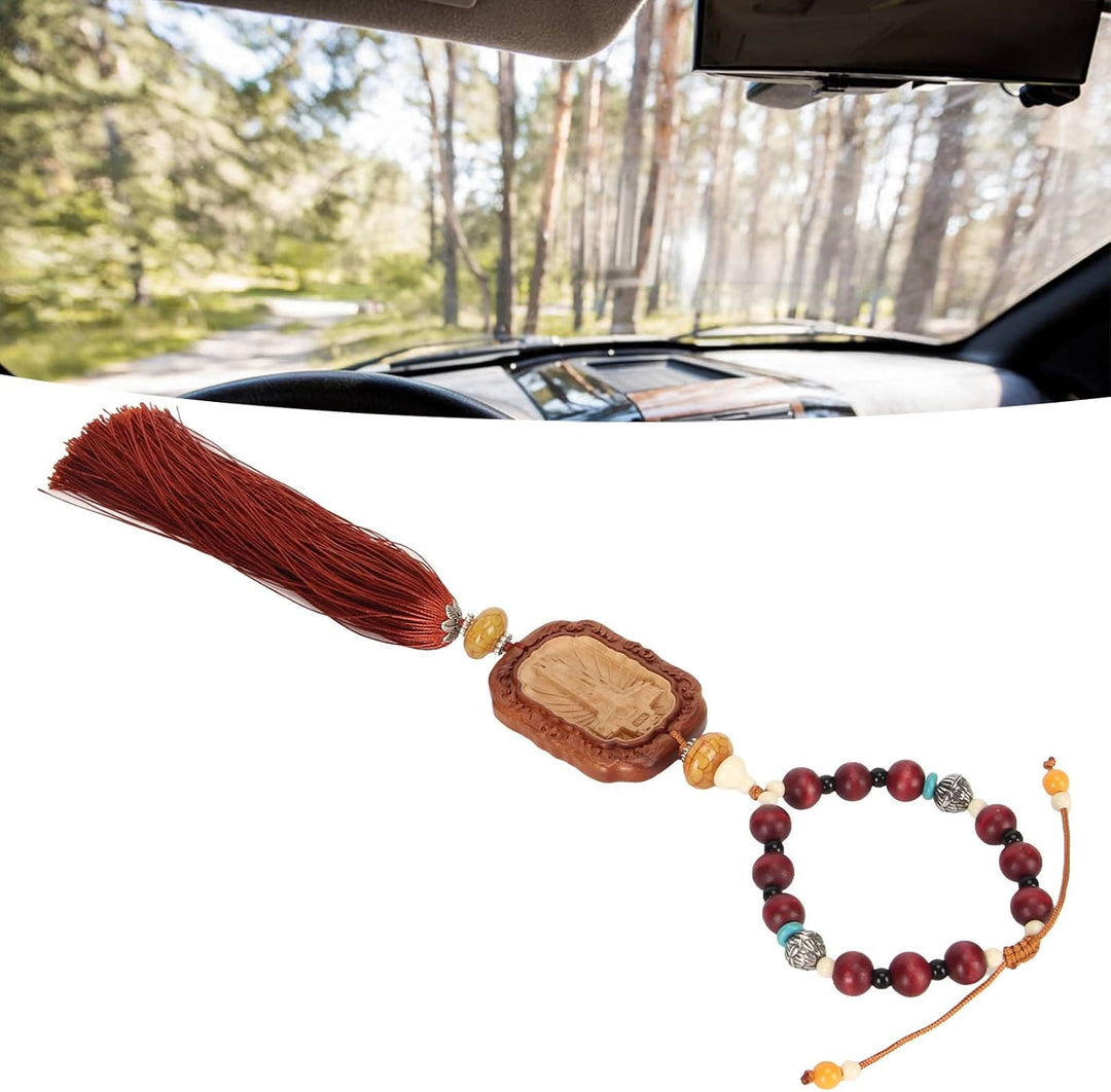 FREE Today: Christian Art Classic Style Boxwood Crucifix Sign Tassels Car Rearview Mirror Hanging Ornament