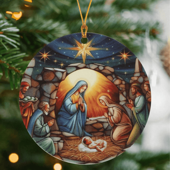 Christianartworkshop Christmas Nativity Scene Christ Decor Ornaments C - Ceramics - image 0