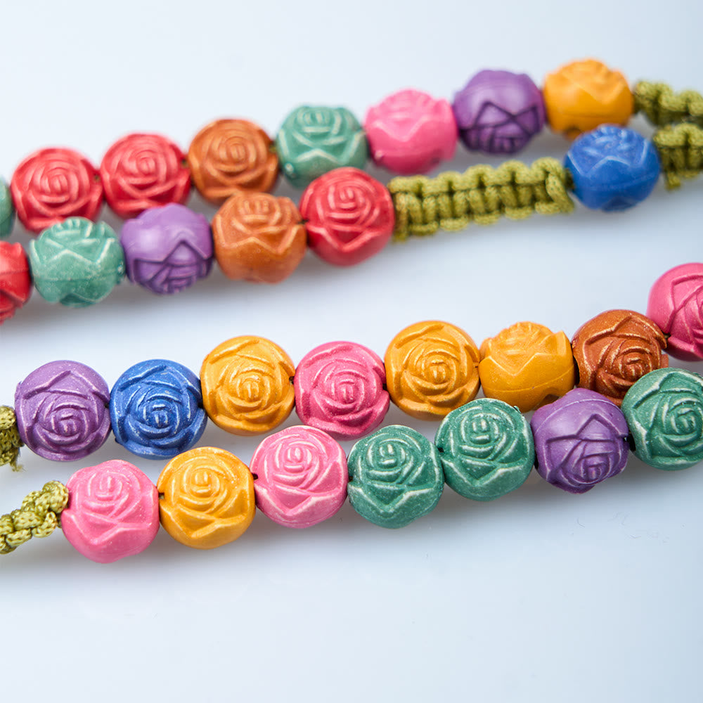 Christianartworkshop Multicolor Prayer Rose Beads Rosary