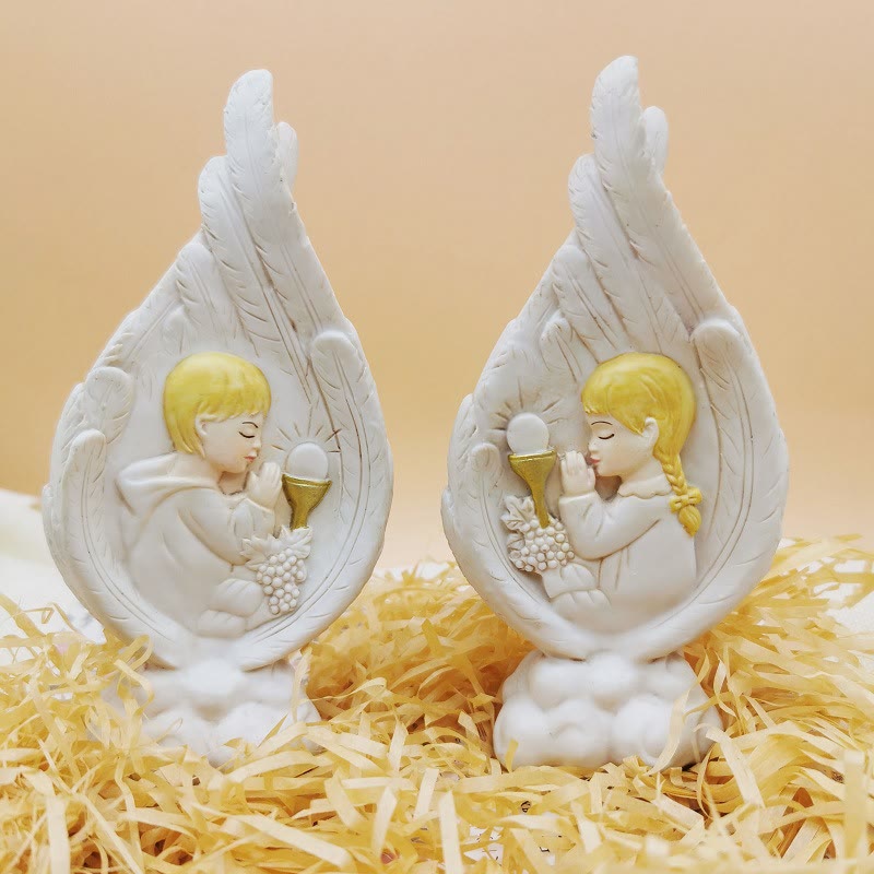 Christianartworkshop Realistic Style Resin Baptism of the Holy Family Desktop Decorations Ornament