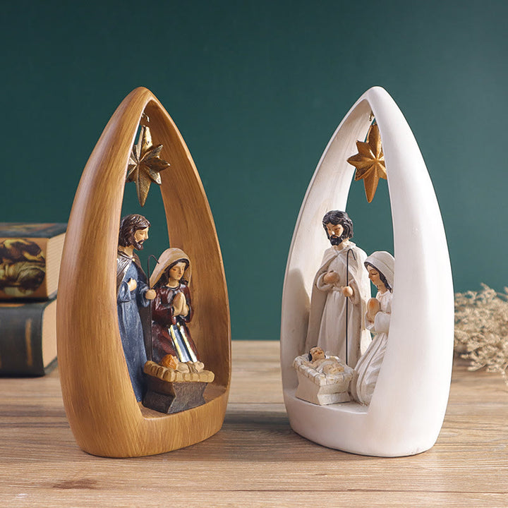 Christianartworkshop Refined Style Resin Nativity Desktop Decorations Ornament